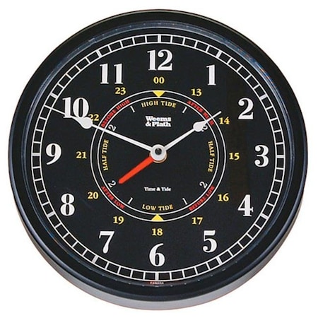 Weems & Plath Weems & Plath 440315 Trident Time & Tide Clock -10 Inch Black Dial 440315